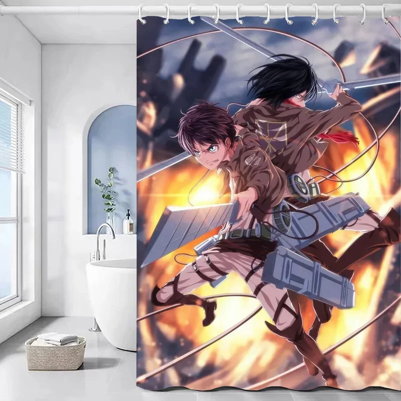 

Шторы в ванной Шторы для душа Шторы для ванной комнаты Наборы для ванной E-eren Yeager Аксессуары для ванной Набор водонепроницаемой ткани EurXT6@!