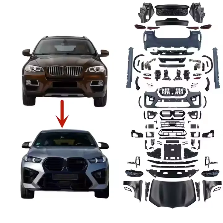 Car Facelift Kits for BMW X6 E71 Upgrade to 2024+ G06-X6M Body Kit Car Parts Car Bumpers