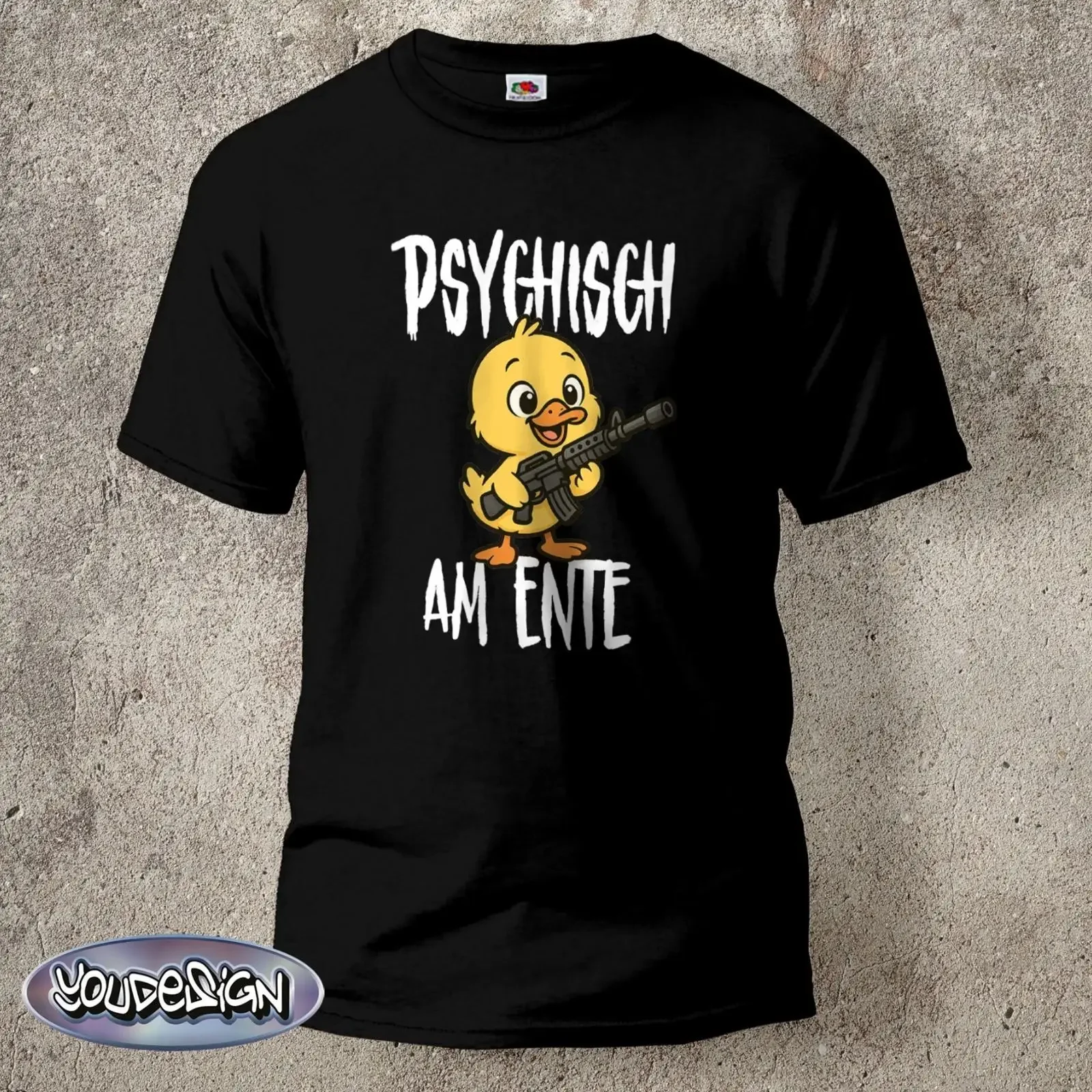 Psychisch am Ente T Shirt Psycho Fun Spruch S 5XL vintage Washed Top For Everyday Wear designer clothes Casual homme Soft