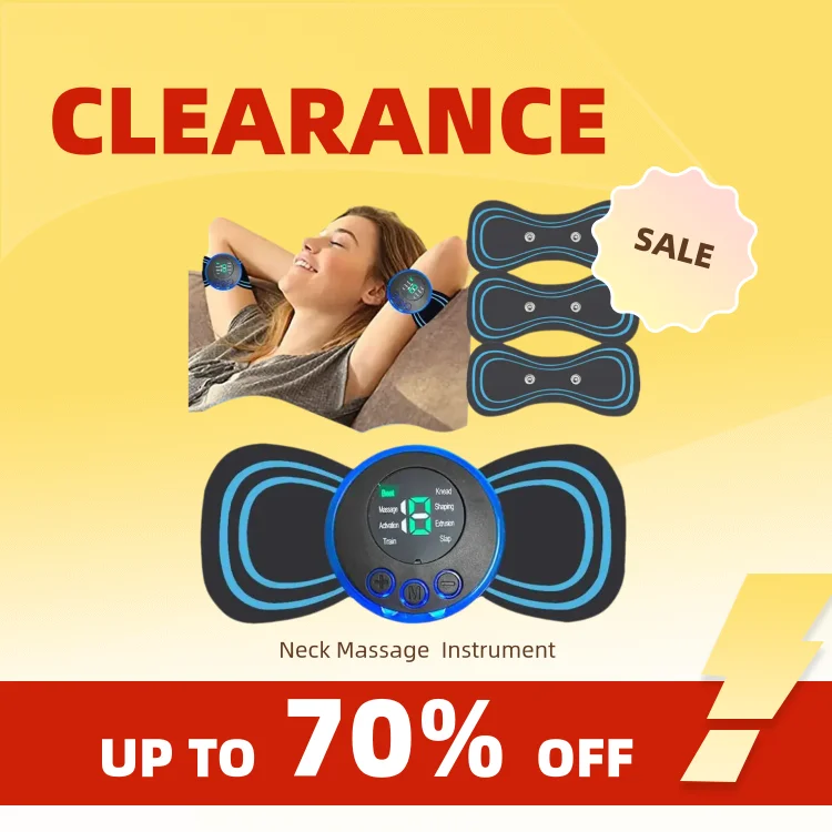 

Clearance_Electric Neck Massager with Adjustable Cervical Mini Massager, 4-piece Replacement patch Suitable for Full Body Massag