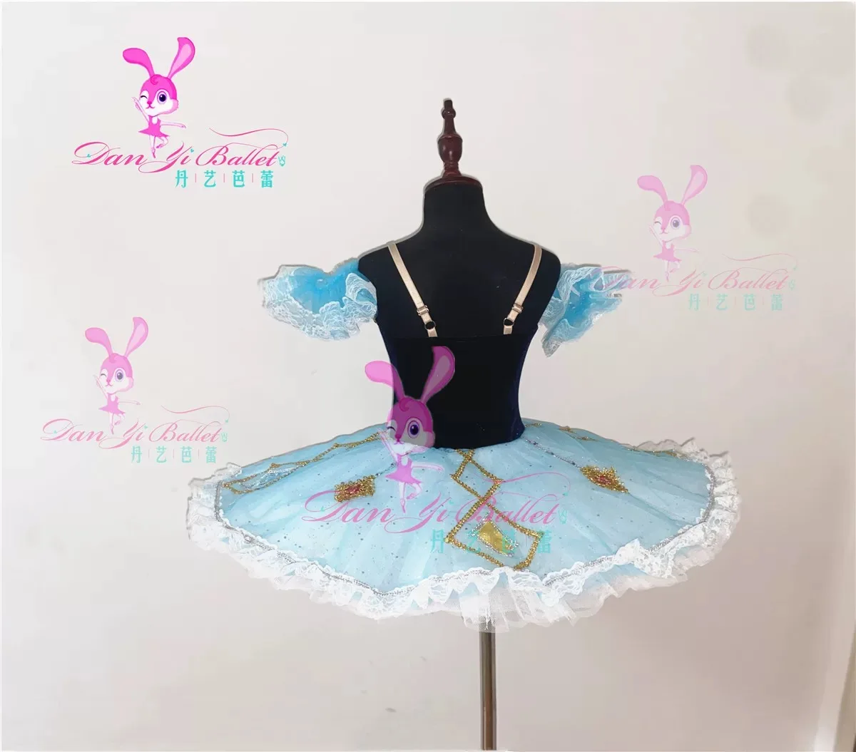 Danyi simple adult children's ballet costume blue million clown plate dress tutu competition costume