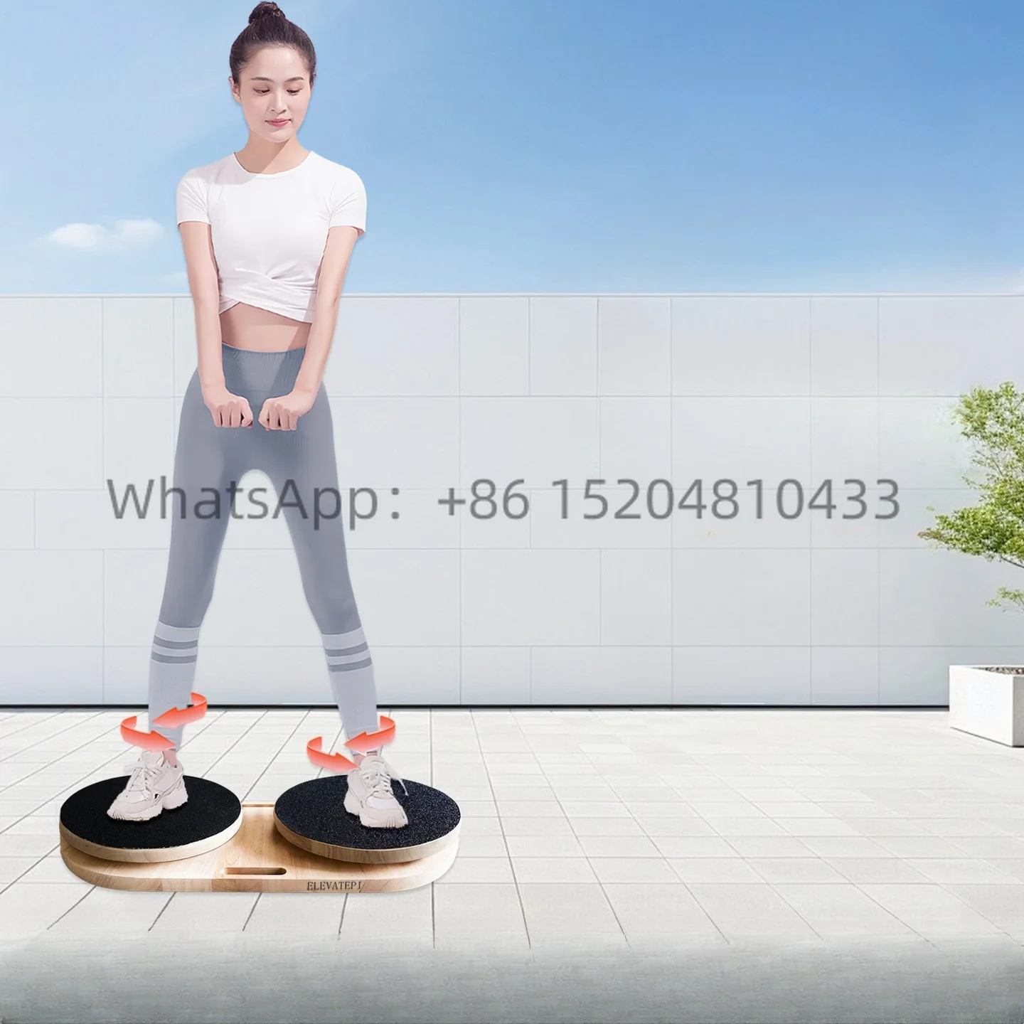 360 Degree Rotating Solid Wood Fitness Disc Core Training Balance Workout Equipment For Home Use