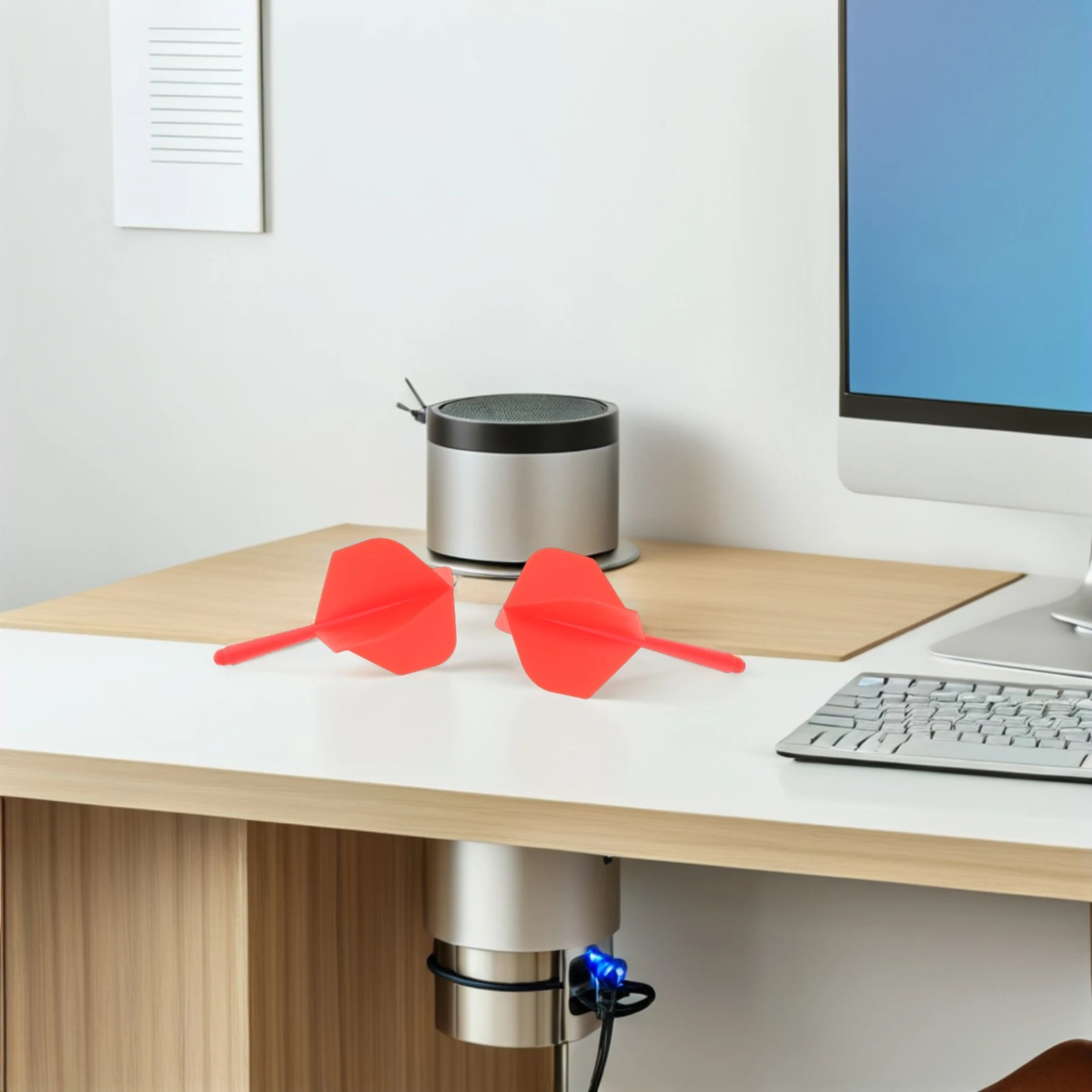 12 قطعة مهاوي رمي السهام المتكاملة الطيران شكل جناح كبير خفيف الوزن من البلاستيك رميات مستقرة قبضة معززة خيط قياسي متوافق