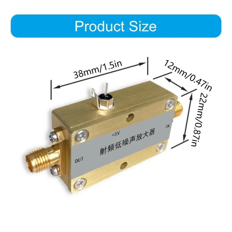 652F Versterkermodule met laag geluidsniveau, 17dB Hoge winst Metalen 50 MHz-4 GHz breedband radiofrequentieversterkermodule