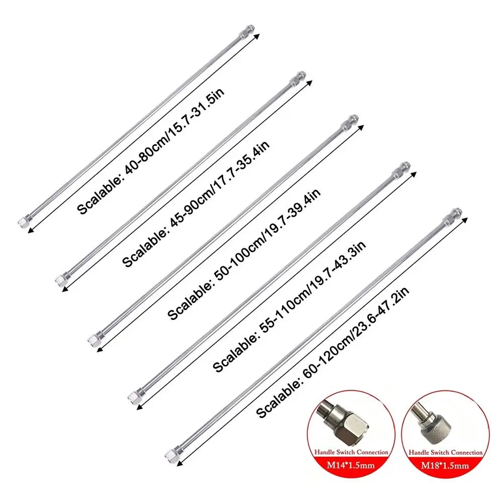 1Pcs 10mm Diameter Telescopic Spraying Rod Stainless Steel 40-80cm 60-120cm Garden Sprayer Accessories M14 M18 Connector