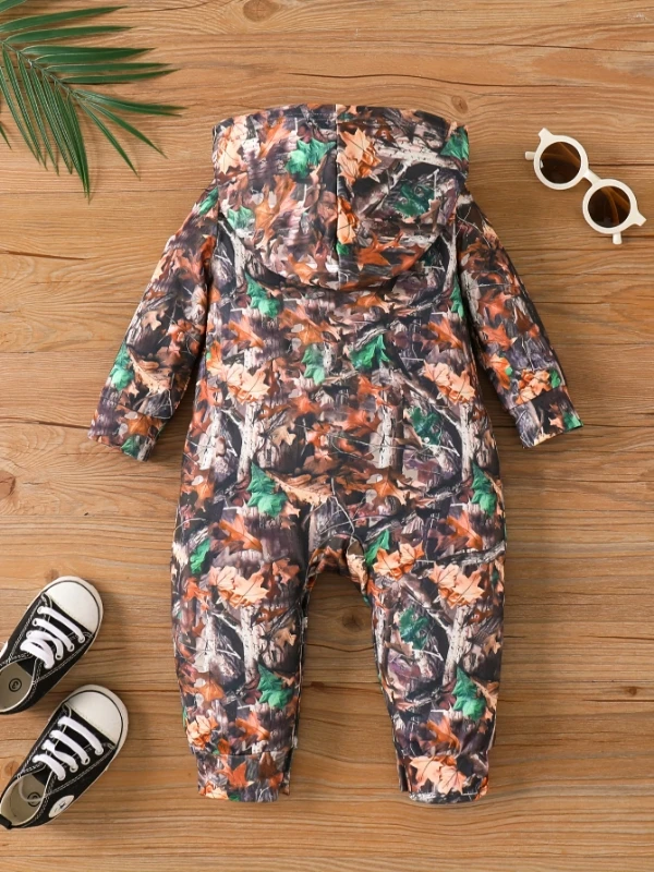 

Spring Autumn Unisex Baby Romper with Hat Long Sleeve Random Print Casual Jumpsuit for Infants And Toddlers