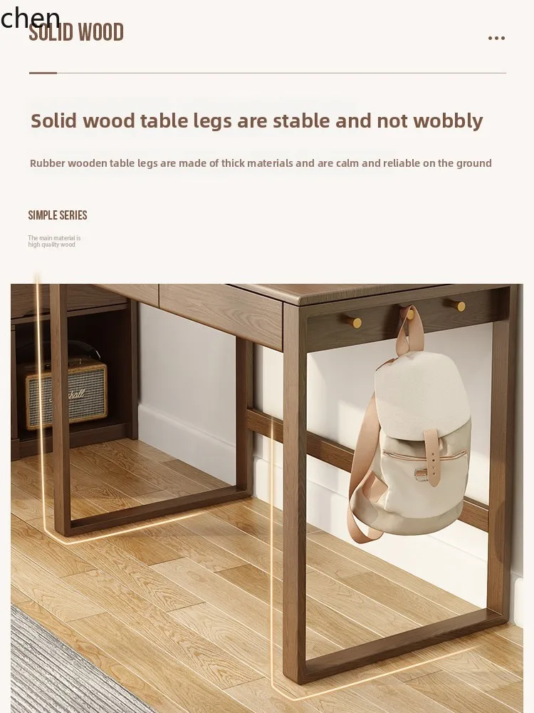 ZML Desk Bookshelf Integrated Household Small Writing Desk