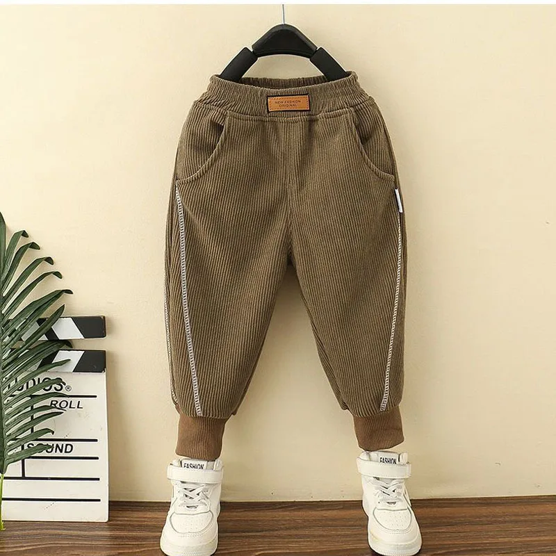 

2023 Boys' Spring and Autumn New Fashion Solid Color Casual Loose Pants Korean Edition Comfortable and Versatile Leggings