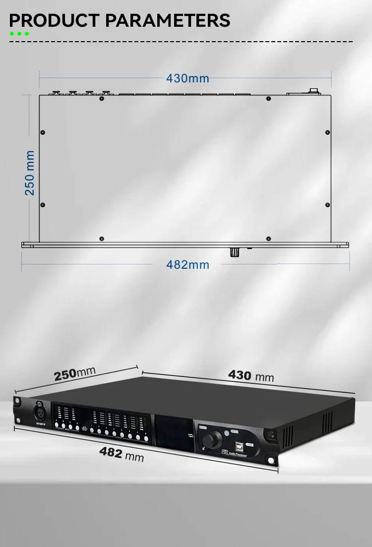 Paulkitson Driverack SD448 Digitaler Audio-Prozessor mit Auto FIR/EQ, integrierter USB-Soundkarte, RTA-Unterstützung und 4-in-8-out Prozessor für Mikrofone – Detail 13