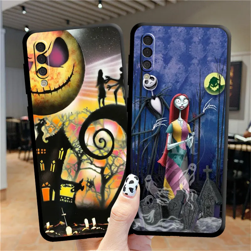 Funda For Samsung Galaxy A50 Note 20 Ultra 10 Plus 9  8 A20 A30 A10e A03s A04s M51 M13 A91 Phone Case Nightmare Before Christmas