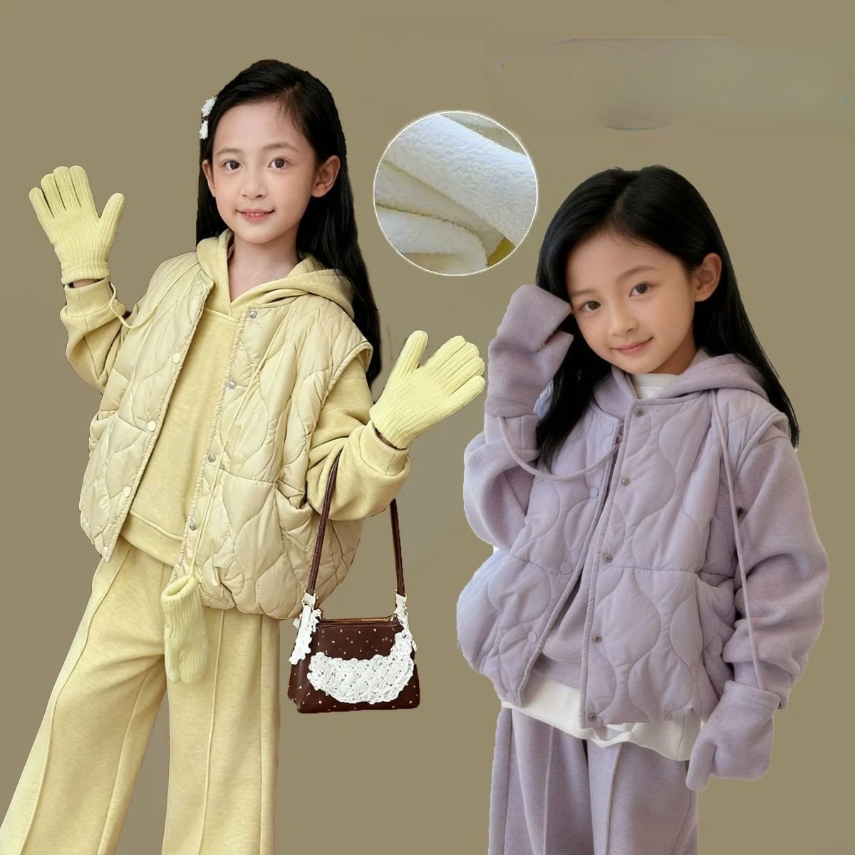 girls-winter-3pcs-set-–-solid-fleece-hoodie-sweatpants-padded-vest-korean-casual-warm-clothing-for-kids