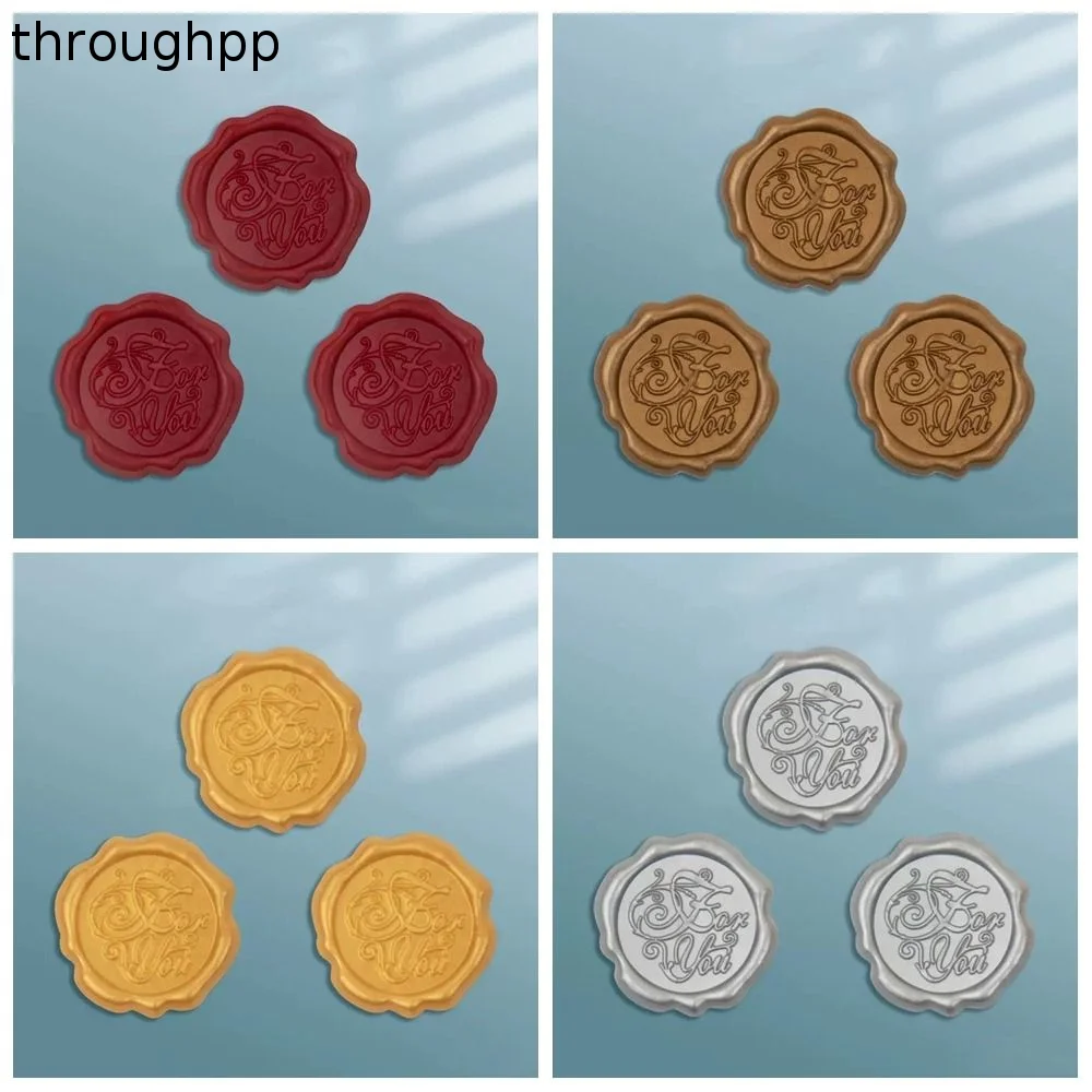 20Pcs Steric Sealing Wax Stickers Jubilant Textured Package Seal Decals Relievo Invitation Letter Wrapping Sealing Stickers