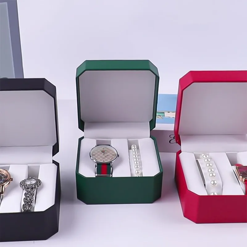 Luxus Pu Leder Uhr Box Frau Mann Geschenk Verpackung Box Uhr Display Halter Uhr Organizer Fall Schmuck Lagerung Box