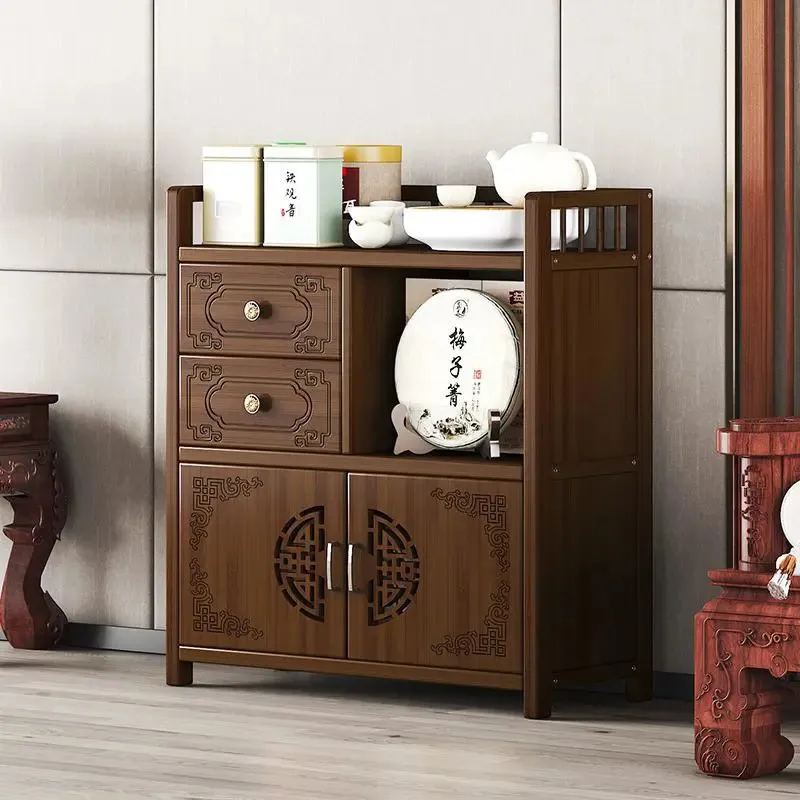 

Tea Cabinet, Small Tea Cabinet, Dining Room Side Cabinet, Solid Wood Living Room, Vintage Bookshelf