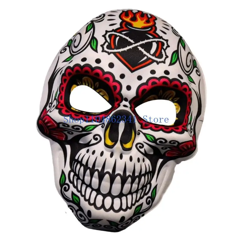 5asd Lightweight Skull Print EVA Mask For Halloween Parties And Costume Event