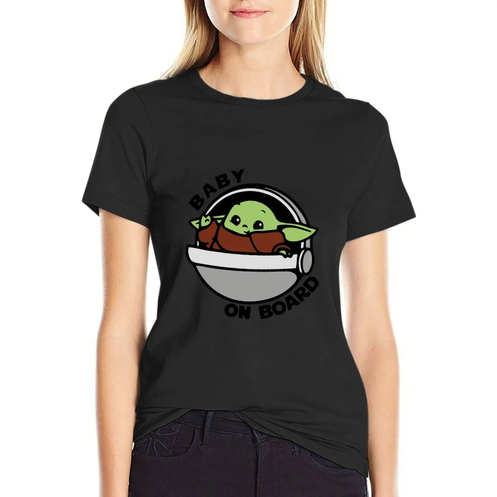 baby on board T-Shirt Aesthetic clothing summer tops customs design your own Women t shirt