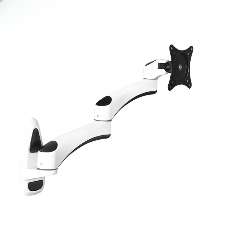 Two Arm Monitor Stand Wall Mounted Aluminum Alloy Ergonomic Design Folding LCD Monitor Stand Vesa Mount 32 Inch New