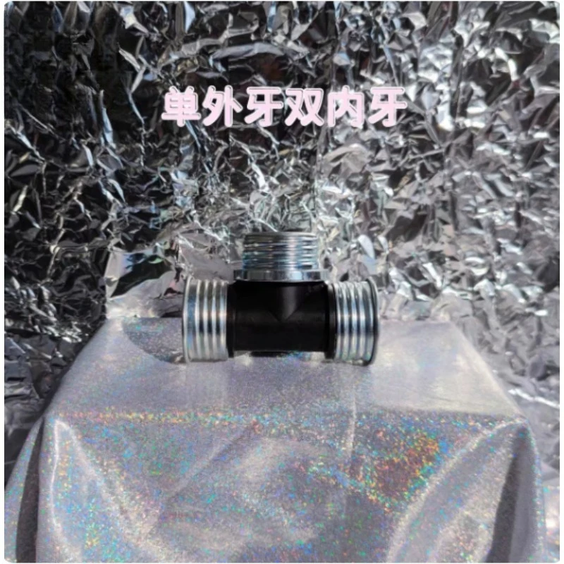 Metal Tee Pipe Fitting Single Inner‑Double Outer Thread & Single Outer‑Double Inner Thread Connector Hardware Accessory