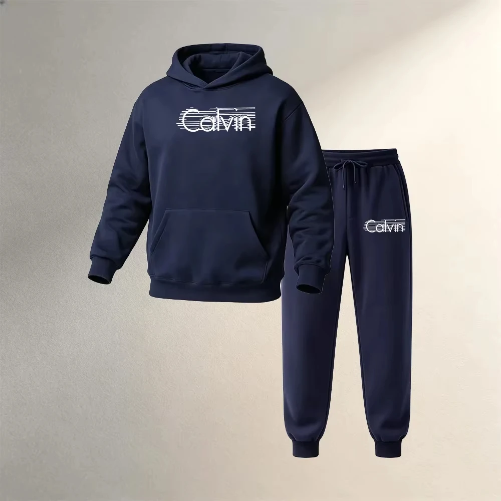 2026 Popular Two-piece Men's Sportswear Jogging Suit, Hooded Pullover Sweatshirt, Autumn and Winter Clothing outfits for man