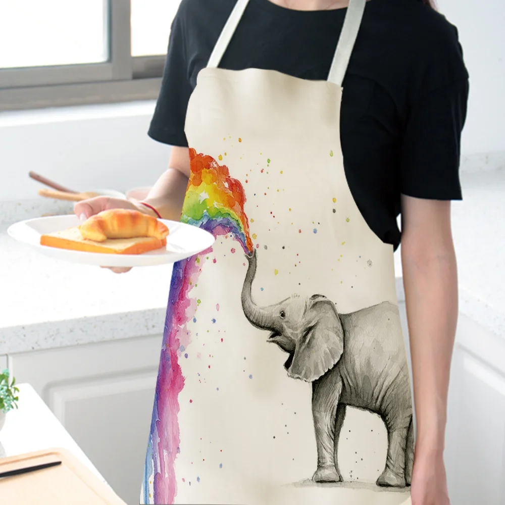 Creative elephant pattern House cleaning Apron for children customizable apron Child apron aprons for women Woman kitchen apron