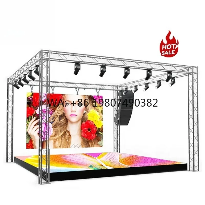 

P2.6 P2.9 P3.9 Portable Full Color LED Video Wall Church Public Stage Backdrop Event Rental Floor Tile Advertising Display Panel
