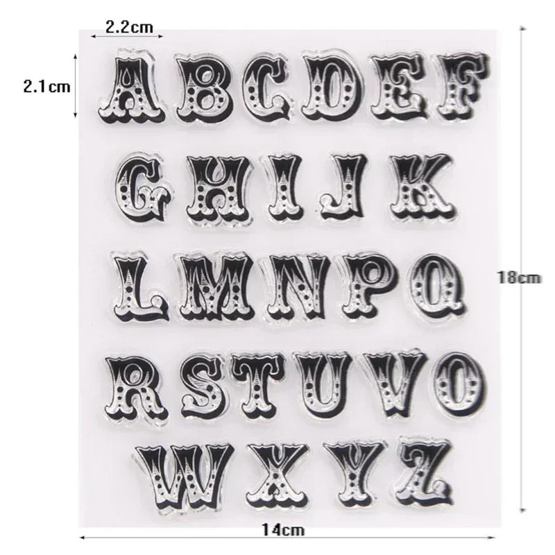 Clear Stamps, Vintage Letter and Number Transprent Rubber Stamp for DIY Craft Card Making Happy Planner Scrapbooking Supplies