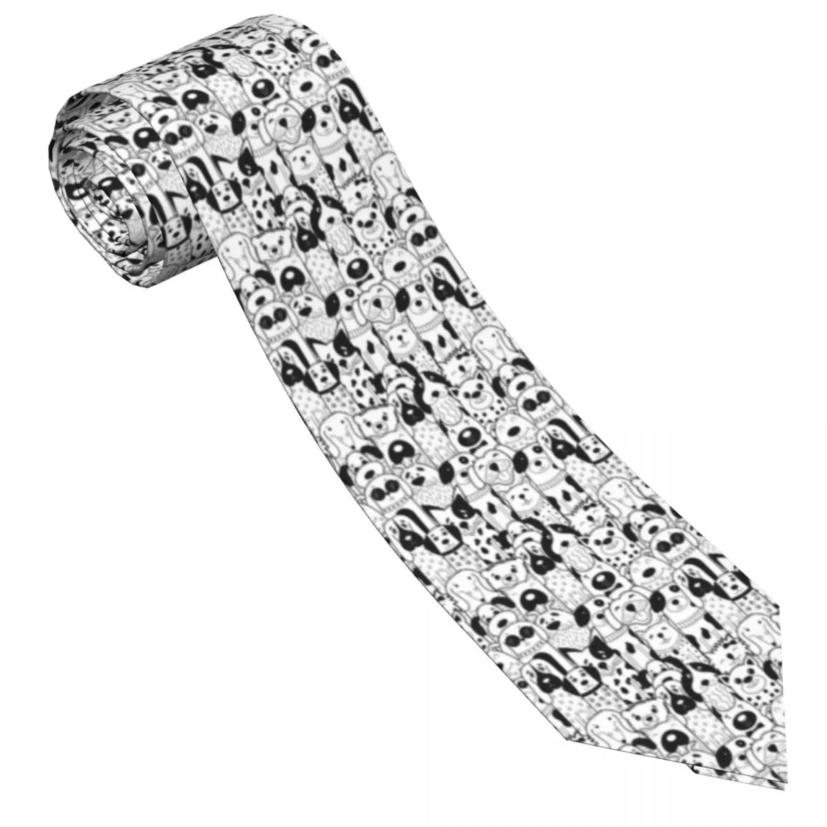 Cute Dog Print Tie Cartoon Animal Wedding Neck Ties Men Cute Funny Necktie Accessories Quality Design Collar Tie