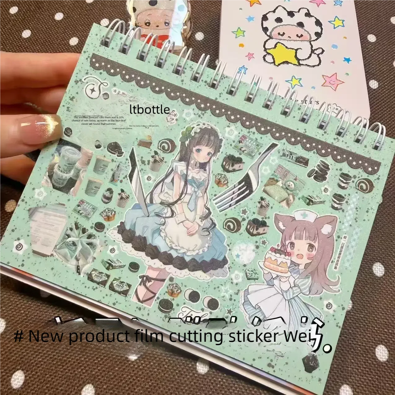 

Набор для творчества: маленькие окрашенные коробочки, вырезанные наклейки, книга наклеек в японском стиле, милые винтажные элементы для рукоделия, декоративный коллаж, подарок на день рождения