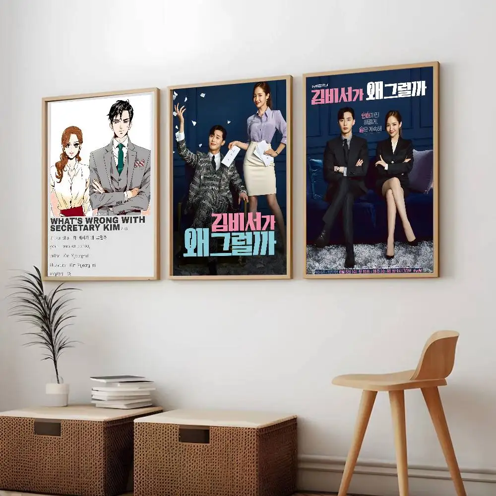 Cosa è sbagliato con segretaria Kim Poster adesivo dipinto artistico con stampe Regalo decorazione soggiorno camera da letto di casa