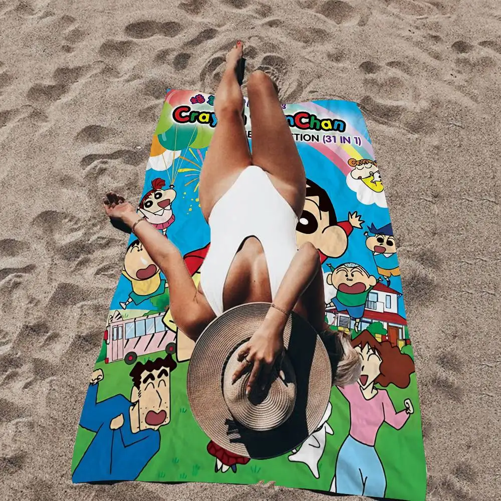Cartoon S-Shin-chans C-Crayon Big Microfiber Beach Towels Quick Dry Towel Sand Beach Towels Pool Towel For Travel Swim Pool Yoga