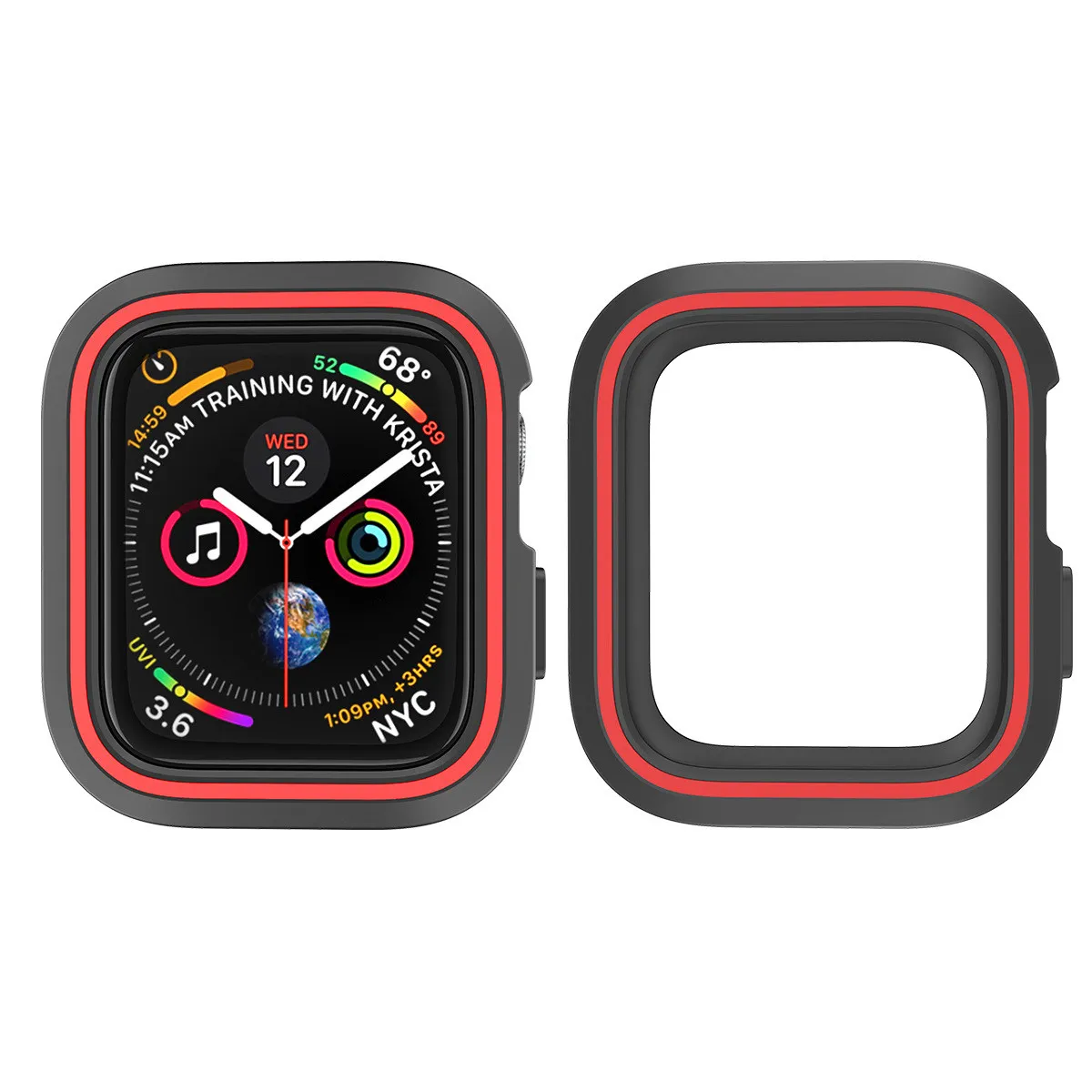 

Силиконовая защитная рамка для часов, совместимая с Apple Watch 40 мм, защитный чехол, легкий, мягкий, устойчивый к загрязнениям и повреждениям, модный.