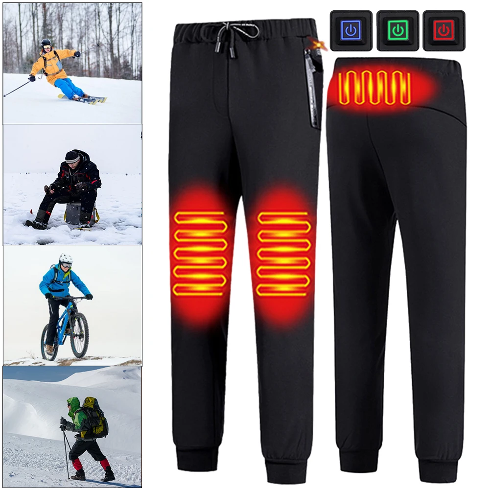 USB شحن السراويل التدفئة الحرارية أفخم 3 مناطق ساخنة السراويل الدافئة ساخنة 3 التحكم في درجة الحرارة مقاوم للماء للرجال والنساء