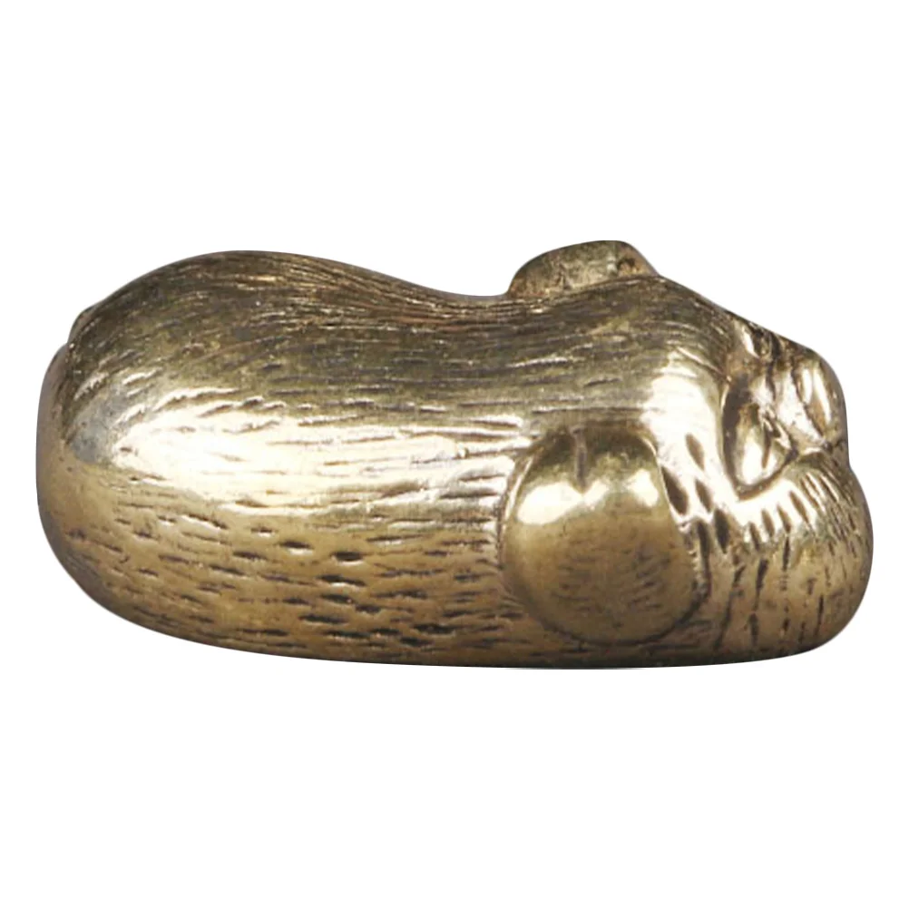 

Miniature Brass Pig Statue Vintage Retro Desktop Decor - Small Animal Ornament for Desk Bookshelf Dashboard Decoration Solid