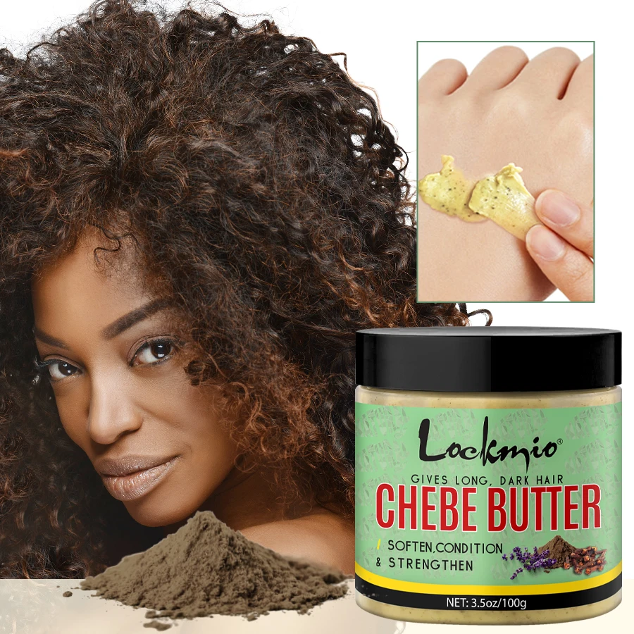 LOCKMIO Natural Chebe Butter Hair Mask，Anti-Frizz and Curl Styling Cream,Curl Defining Cream for Wavy, Curly and Lightly Curled