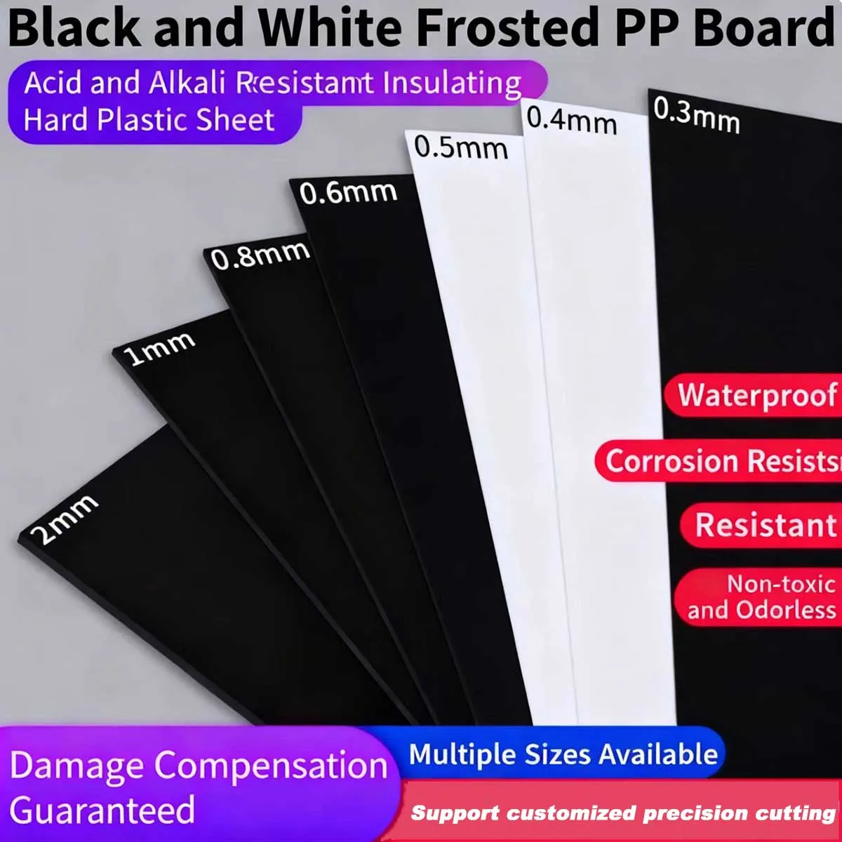 

PP Board, Hard Plastic Board, Black And White Frosted Interlayer Adhesive Board
