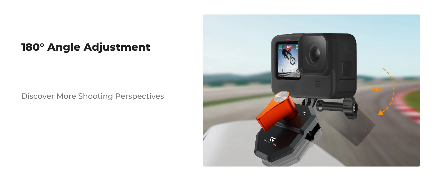 K&F CONCEPT Windschutzscheiben-Klemme für GoPro HERO 13/12/11 Motorrad-Kamerahalterung für DJI Osmo Action 6/5/4 Insta360 X6/X5 – Detail 7
