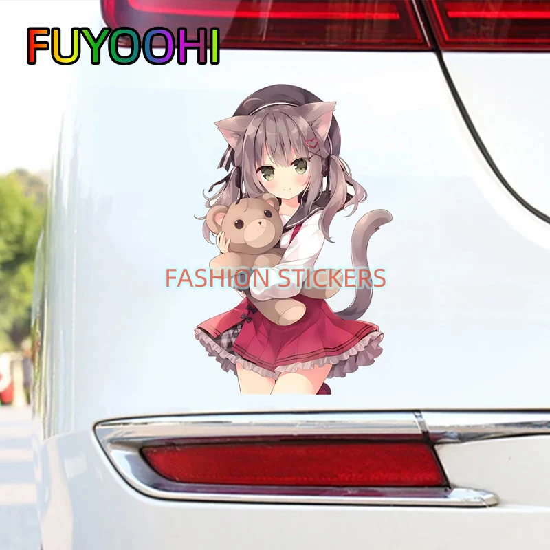 

FUYOOHI Fashion Car Sticker, Cute Anime Girl Stickers, Can Be Applied To Cars, Motorcycles, Luggage, Helmets, Cups, Walls,