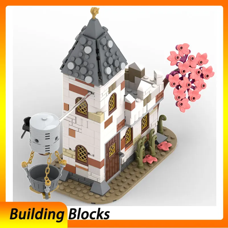 

Spot MOC-241444 378 шт. Средневековый замок DIY сборка мелких частиц строительные блоки головоломка игрушка модель подарочный набор орнамент