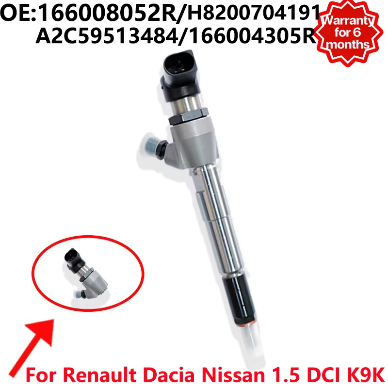 166008052R H8200704191 A2C59513484 5WS40536  Diesel Injector  Fits Renault Nissan Dacia 1.5 dCi K9K Engine Interchangeable