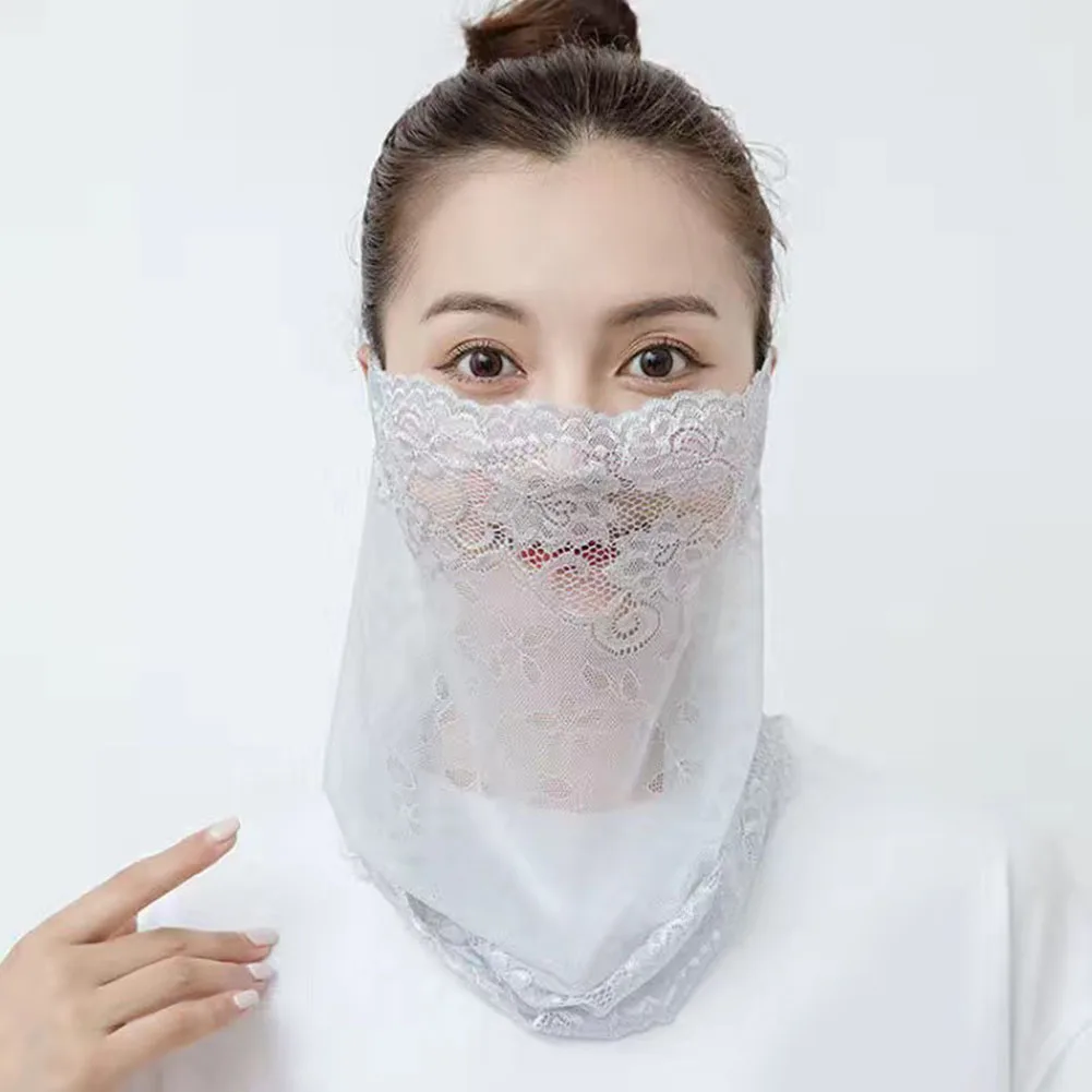 Comfortable Summer Neck Cover Cycling Protection Breathable Sun Protection Casual Style Dust Proof Elastic Fit Machine Washable