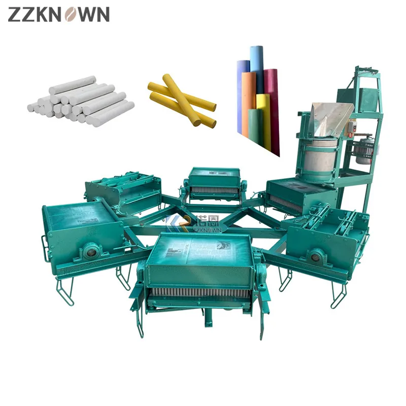 KN800-6 pieza de tiza, moldeado, secado, triángulo, pizarra escolar a medida, máquina semiautomática para hacer tiza sin polvo