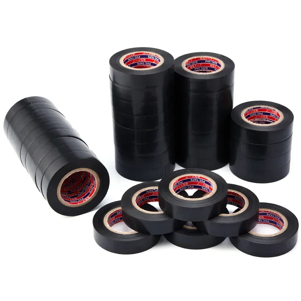 6PCS/Lot, 18mm*16M Flame Retardant Electrical Insulation Tape High Voltage PVC Electrical Tape Waterproof Self-adhesive Tape
