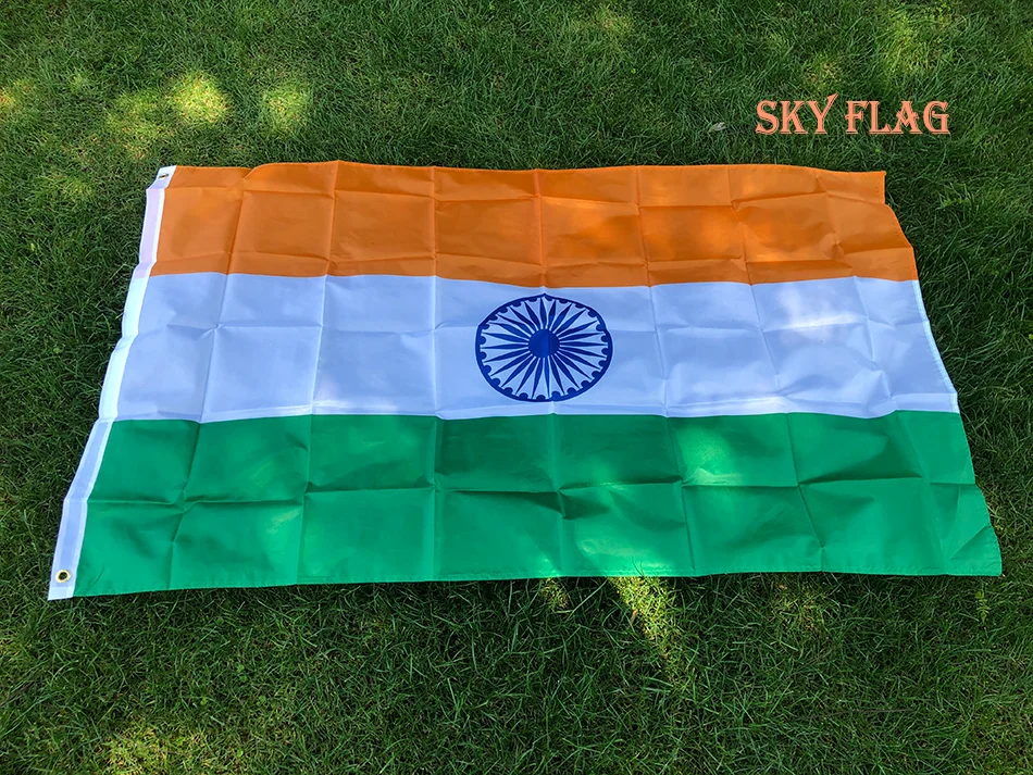 SKY FLAG India National Flag 90X150cm Hanging Polyester in ind india indian flag home decoration