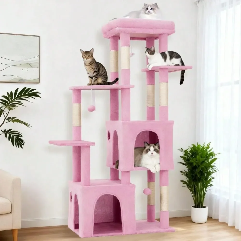 

Cat Tree Rascadores Para Gatos Cat Supplies 61 MultiLevel Cat Tree Sisal Ching Posts, Condo, Hammock Dangling Ball Cat Play Slee