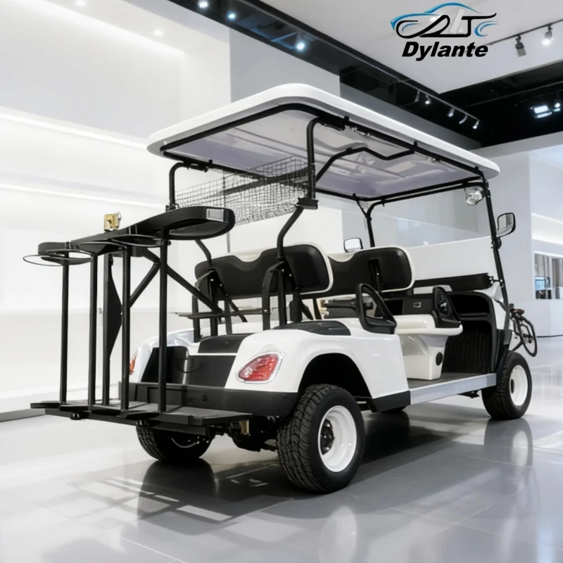 جديد 4 مقاعد الكهربائية الذهاب كارت بطارية ليثيوم تعمل بالطاقة عربة جولف 4 الركاب CE معتمد لمشاهدة معالم المدينة عربات التي تجرها الدواب عربة جولف كهربائية #3