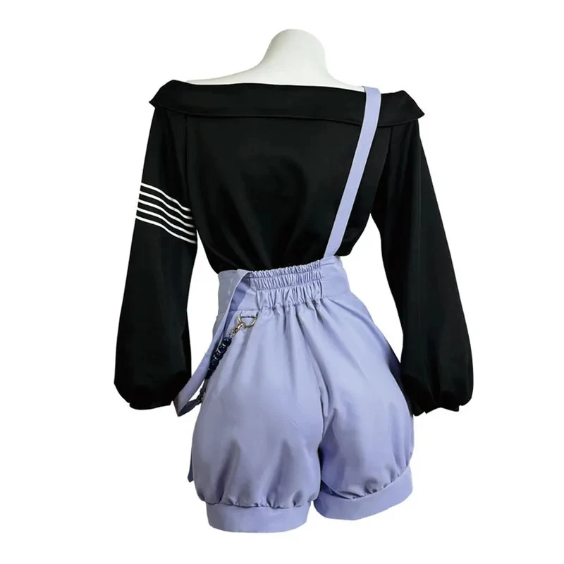 

ADFF15PJSK Shiraishi An Cosplay Costume Project Sekai Comic con Clothing Women Overalls Tops Daily Set Halloween Christmas Disgu