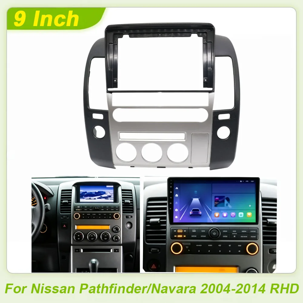 9 Inch Car Radio Fascia Frame for Nissan Pathfinder Navara 2004-2014 RHD Android Stereo Dash Panel Installation Kit
