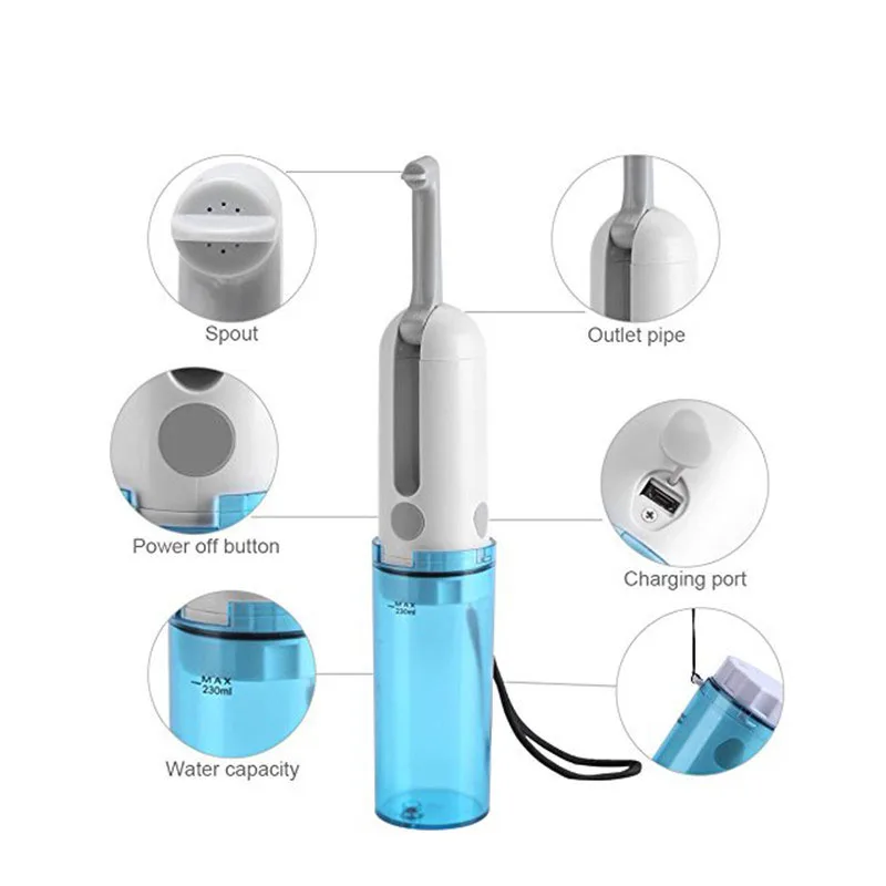 230ML Electric Bidet Sprayer Handheld Travel Bidet With USB Charging For Pregnant Women Baby Cleansing Personal Hygiene Washer
