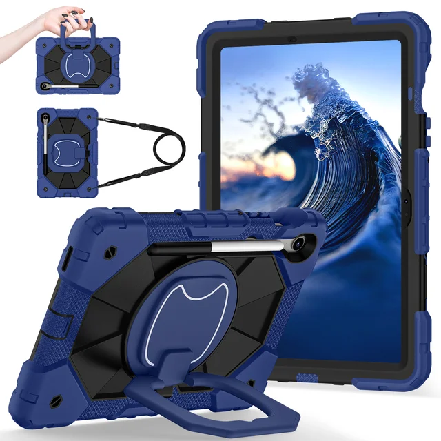 Handle Cover Rotating Stand Case Universal For Galaxy Tab S10 Lite S9 FE SM-400 X406 X520 X526B X510 X516B X710 X716B Heavy Duty