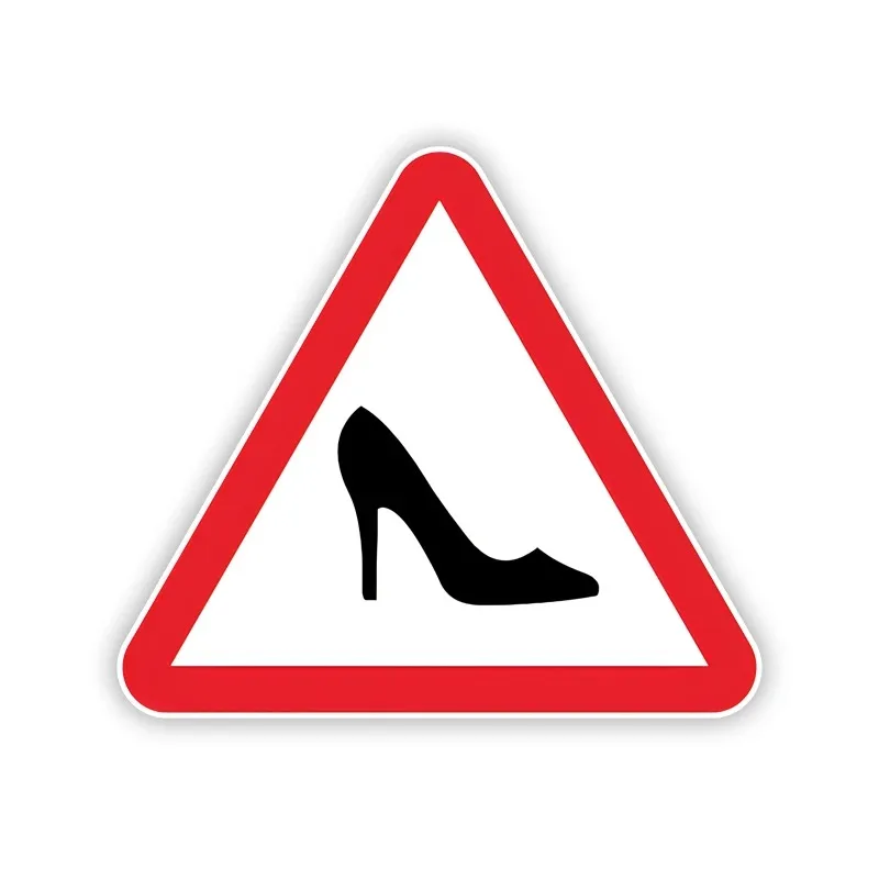 

A sticker information tag on the car identifies the woman behind the wheel 15x13cm PVC KK